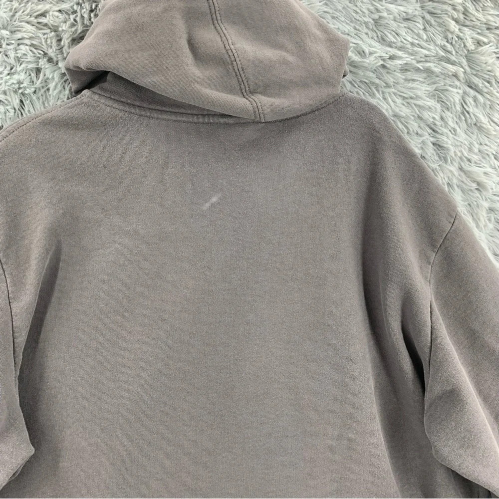 North Face Hoodie Mens Large Gray Red Pullover Kangaroo Pocket